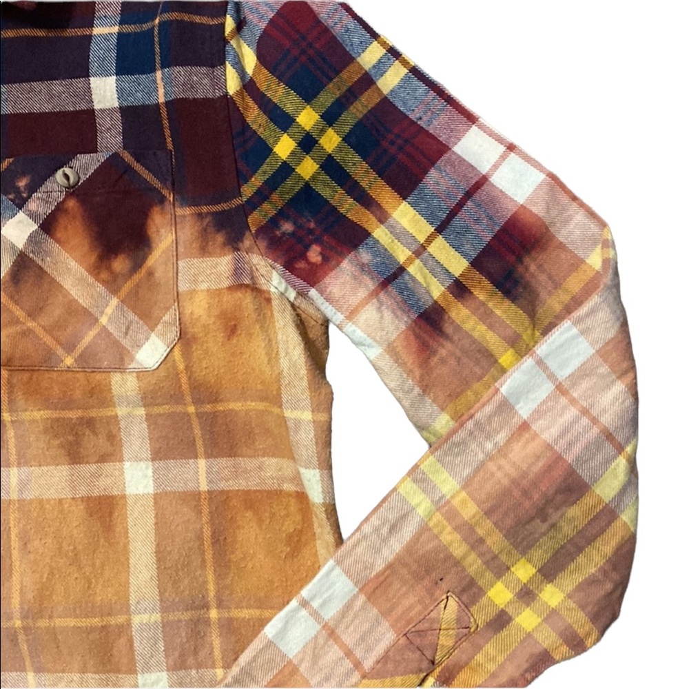 Bleached grunge flannel shirt - Picture 4 of 7